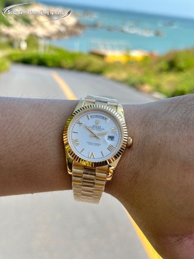 ROLEX Day-date 904L Steel 2836 Automatic Movement 41mm 36mm White Watch